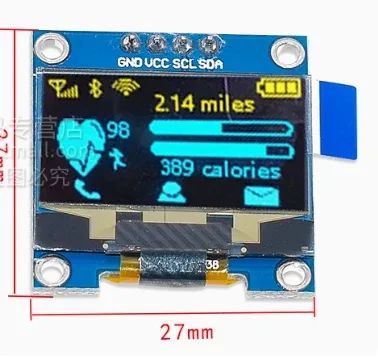 0.96 inch OLED display 128×64